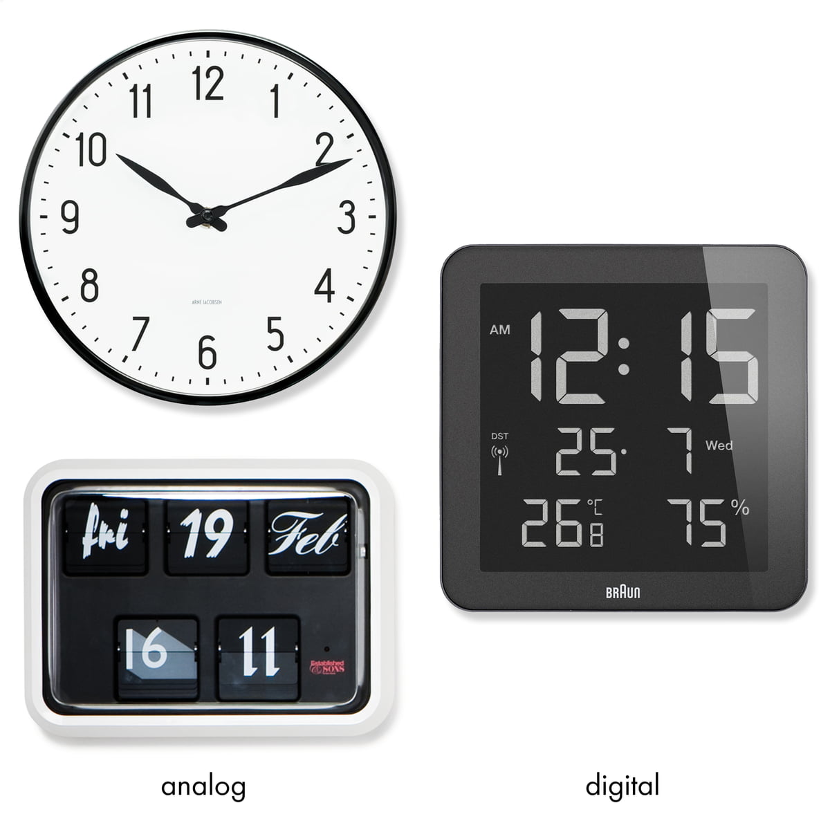 Wanduhr Analog Und Digital