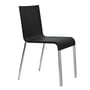 Vitra - .03 Stuhl stapelbar, pulverbeschichtet silber glatt / basic dark (Kunststoffgleiter) 