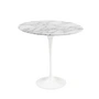 Knoll - Saarinen Tulip Beistelltisch rund, H 52 x Ø 51 cm, Marmor Arabescato / weiß