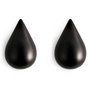 Normann Copenhagen - Dropit Wandhaken - groß, schwarz (2er Set)