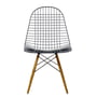 Vitra - Wire Chair DKW, basic dark / Gestell Ahorn gelblich, Filzgleiter (ohne Bezug)