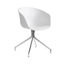 HAY - About A Chair AAC 20, Aluminium poliert / white 2.0 (Kunststoffgleiter)
