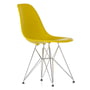 Kopie - Vitra - Eames Plastic Side Chair DSR RE, verchromt / senf (Kunststoffgleiter basic dark)