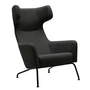 Softline - Havana Ohrensessel, Gestell schwarz / Vision dunkelgrau (439)