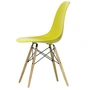 Vitra - Eames Plastic Side Chair DSW RE, Esche honigfarben / senf (Filzgleiter weiß)