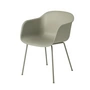 Muuto - Fiber Chair Tube Base, dusty green recycled