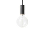 Ferm Living - Socket Pendelleuchte Low, schwarz