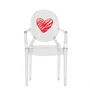 Kartell - Lou Lou Ghost Kinderstuhl, transparent / Herz