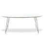 Andersen Furniture - DK10 Ausziehtisch oval, verchromt / weiß
