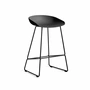 HAY - About A Stool AAS 38 Barhocker H 76, black 2.0 (Filzgleiter)