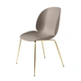 Gubi - Beetle Dining Chair, Conic Base Messing / new beige