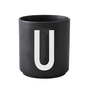 Design Letters - AJ Porzellan Becher U, schwarz