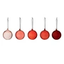 Iittala - Glaskugeln Ø 8 cm, rot (5er-Set)