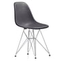 Vitra - Eames Fiberglass Side Chair DSR, verchromt / Eames elephant hide grey (Filzgleiter basic dark)