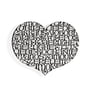 Vitra - Metal Wall Relief, International Love Heart, schwarz / weiß