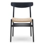 Carl Hansen - CH23 Chair Stuhl, Eiche schwarz lackiert / Naturgeflecht