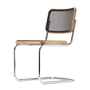 Thonet - S 32 N Stuhl, Chrom / Eiche / Netzbespannung schwarz (Pure Materials)