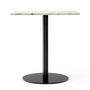 Audo - Harbour Column Bistrotisch 70 x 60 cm, Marmor weiß / schwarz