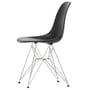 Vitra - Eames Plastic Side Chair DSR, verchromt / tiefschwarz (Filzgleiter basic dark)