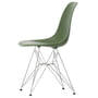 Vitra - Eames Plastic Side Chair DSR RE, verchromt / forest (Filzgleiter basic dark)
