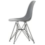 Vitra - Eames Plastic Side Chair DSR RE, basic dark / granitgrau (Filzgleiter basic dark)