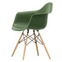 Vitra - Eames Plastic Armchair DAW RE, Esche honigfarben / forest (Filzgleiter weiß)