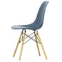 Vitra - Eames Plastic Side Chair DSW RE, Ahorn gelblich / meerblau (Filzgleiter weiß)