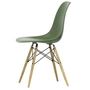 Vitra - Eames Plastic Side Chair DSW RE, Esche honigfarben / forest (Filzgleiter weiß)