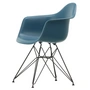 Vitra - Eames Plastic Armchair DAR RE, basic dark / meerblau (Filzgleiter basic dark)