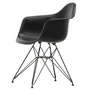 Vitra - Eames Plastic Armchair DAR RE, basic dark / tiefschwarz (Filzgleiter basic dark)