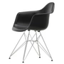 Vitra - Eames Plastic Armchair DAR RE, verchromt / tiefschwarz (Filzgleiter basic dark)