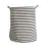 House Doctor - Wäschekorb Stripes, Ø 40 x H 50 cm, schwarz / weiß