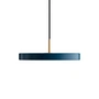 Umage - Asteria Mini LED-Pendelleuchte, Messing / petrol