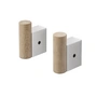 Muuto - Attach Wandhaken, Eiche / Aluminium (2er-Set)