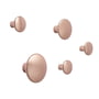 Muuto - Wandhaken "The Dots Metal" 5er-Set, rosa