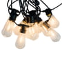 Collection - LED Lichterkette Indoor/Outdoor (IP 44), 10 Lampen oval, Kabel schwarz