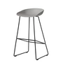 HAY - About A Stool AAS 38 Barhocker H 85, schwarz / concrete grey 2.0 (Kunststoffgleiter)