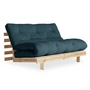 Karup Design - Roots Schlafsofa, 140 x 200 cm, Kiefer natur /  petrolblau (757)