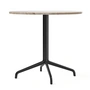 Audo - Harbour Column Bistrotisch Ø 80 cm, vierfuß, Marmor Kunis Breccia / schwarz