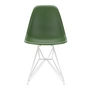 Vitra - Eames Plastic Side Chair DSR, weiß / forest (Filzgleiter weiß)
