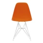 Vitra - Eames Plastic Side Chair DSR, weiß / rostorange (Filzgleiter weiß)