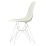 Vitra - Eames Plastic Side Chair DSR, weiß / kieselstein (Filzgleiter weiß)
