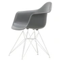 Vitra - Eames Plastic Armchair DAR RE, weiß / granitgrau (Filzgleiter weiß)