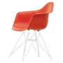 Vitra - Eames Plastic Armchair DAR RE, weiß / poppy red (Filzgleiter weiß)