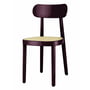 Thonet - 118 Stuhl, Rohrgeflecht mit Kunststoffstützgewebe / Buche dunkelbrau-violett hochglanz lackiert