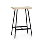 Andersen Furniture - HC2 Barhocker H 65 cm, Eiche weiß pigmentiert / Stahl schwarz