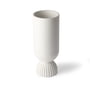 HKliving - Ribbed Vase, Ø 11 x H 25 cm, weiß