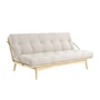 Karup Design - Folk Schlafsofa, Kiefer klar lackiert / Cord ivory (510)