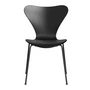 Fritz Hansen - Serie 7 Stuhl, Monochrom schwarz / Esche schwarz gefärbt