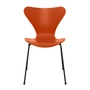 Fritz Hansen - Serie 7 Stuhl, schwarz / Esche paradise orange gefärbt